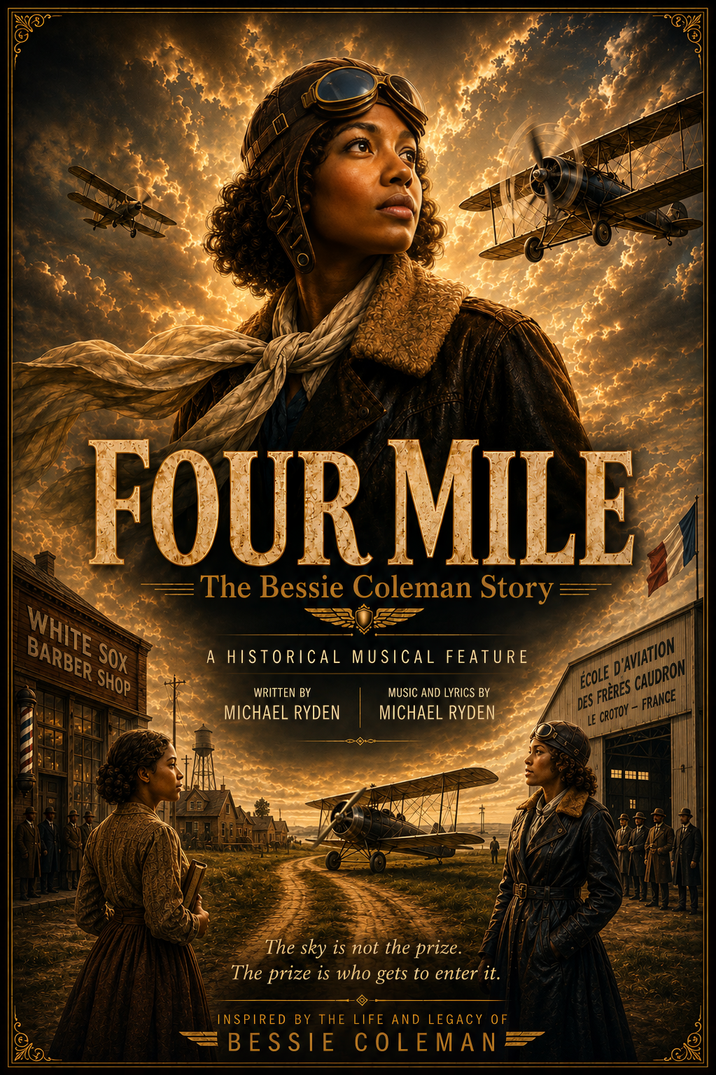 FOUR MILE - The Bessie Coleman Story, a historical musical feature by Michael Ryden.